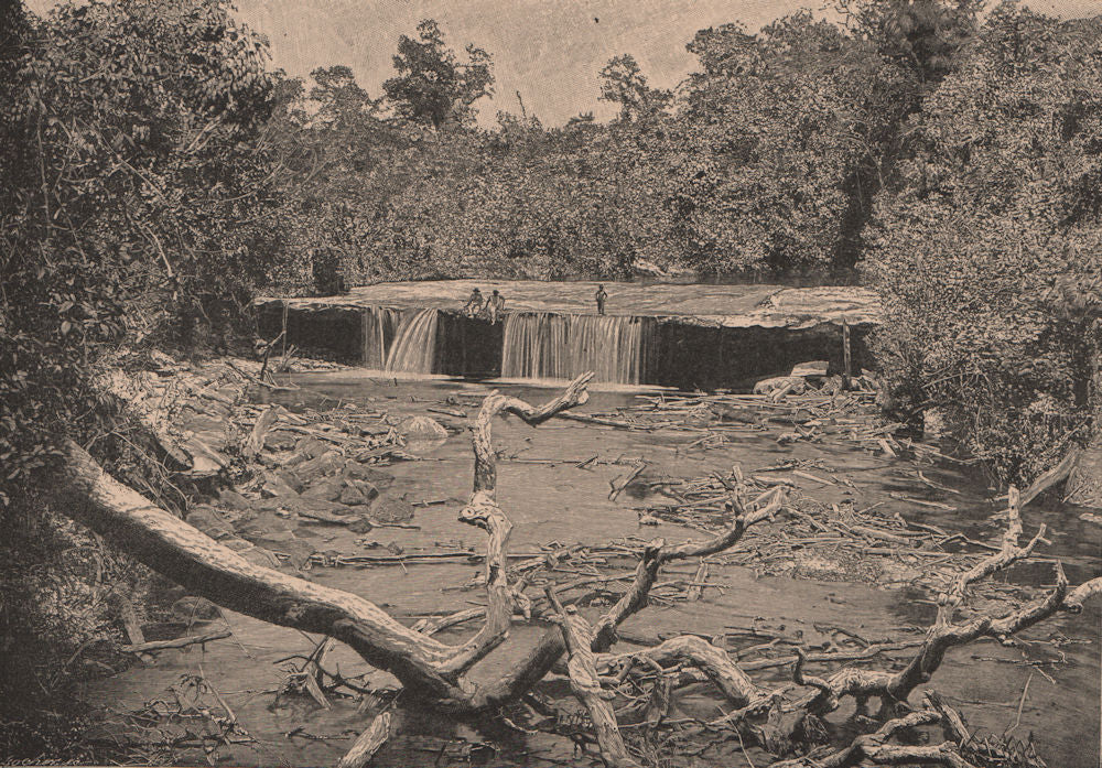 Amazonian scenery, Cachoeira (Cachoeirinha?) Manaus. Brazil. Amazonia 1885